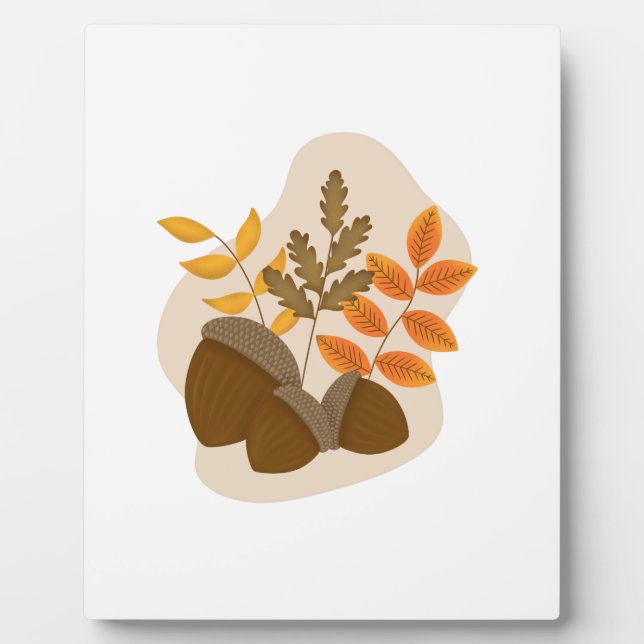 Plaque Photo Acorns Automne automne (Devant)