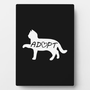 Plaque Photo Adopter le chat