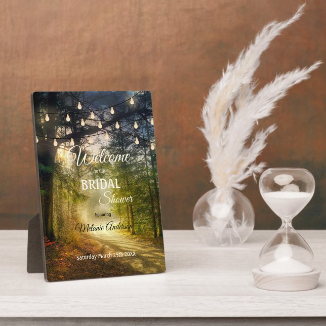 Plaque Photo Affiche de bienvenue nuptiale de la forêt enchanté (Créateur téléchargé)