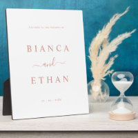 Affiche de bienvenue simple élégante table de mari
