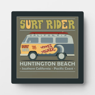 Plaque Photo Affiche de Surf Rider Huntington Beach