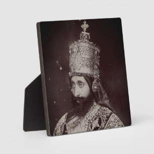 Plaque Photo Affiche Haile Selassie Jah Rastafarie Rasta Roots