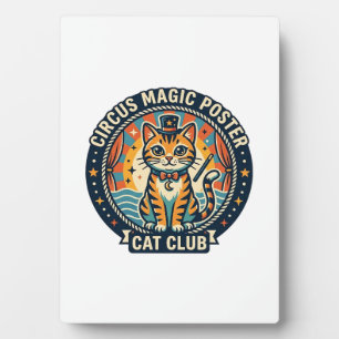 Plaque Photo Affiche Magie de Cirque Chat Mignon Design - Cirqu