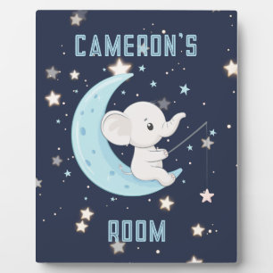 Plaque Photo Affiche personnalisée Bébé Éléphant Pêche 4 Étoile