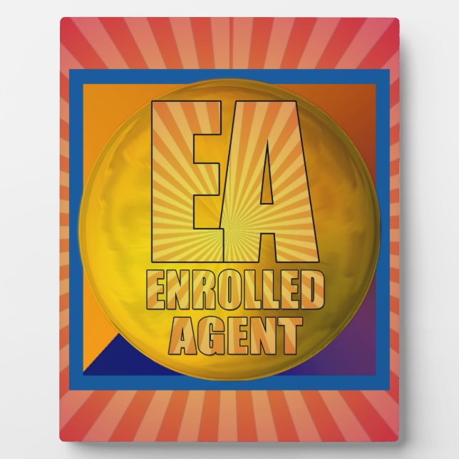 PLAQUE PHOTO AGENT INSCRIT AU LOGO EA (Devant)