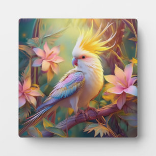 Plaque Photo Aile Iridescente Cockatiel Imaginaire Oiseau