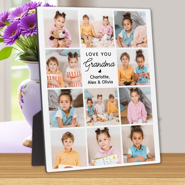 Plaque Photo Aimez-vous Grand-mère Personnalisé 11 Photo Grand- (Créateur téléchargé)