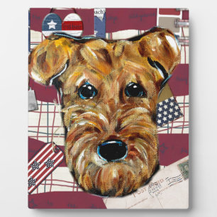 PLAQUE PHOTO AIREDALE TERRIER
