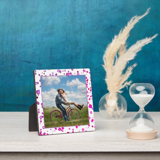Plaque Photo Ajouter vos points d'aquarelle rose photo (Insitu)