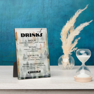 Plaque Photo Alcohol Cocktail Drinks Bar ÉDITABLE SIGNE
