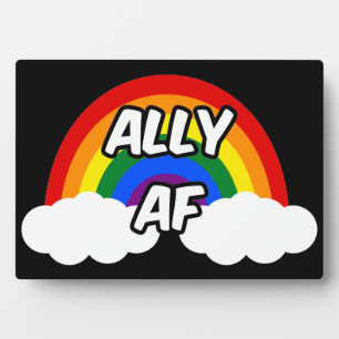 Plaque Photo Ally AF I - LGBTQ Flag Gay Trans Queer Pride