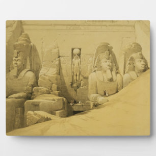 Plaque Photo Altitude avant du grand temple d'Aboo Simbel