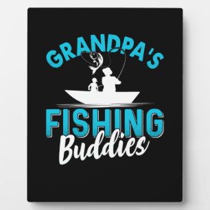 Plaque Photo Amis de pêche de Fisher Grand-pa