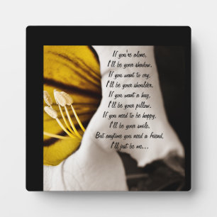 Plaque Photo Amitié Poème Magnet