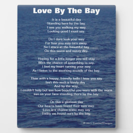 Plaque Photo Amour En Baie Poem Blue Sea Eau