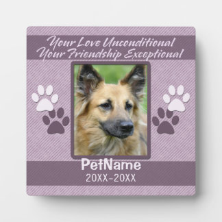 Plaque Photo Amour inconditionnel Chien Animal de compagnie Sym