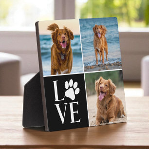 Plaque Photo Amour Patte Amoureux des Chiens 3 Collage de Photo