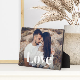 Plaque Photo Amour Superposer Couples personnalisés Photo
