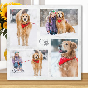 Plaque Photo Amoureux de chiens Collage photo personnalisé d'an