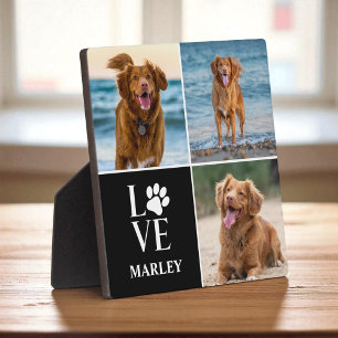 Plaque Photo Amoureux de chiens mignons 3 Collage photo Animaux