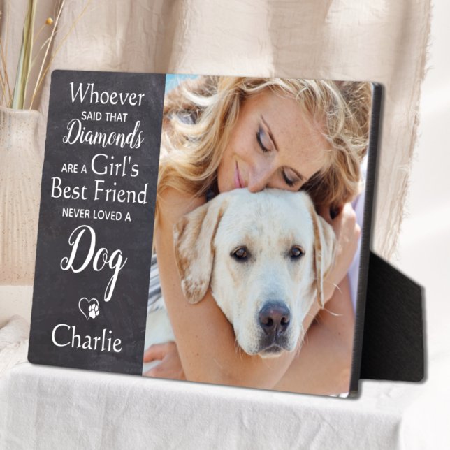 Plaque Photo Amoureux des chiens Best Friend Personnalisé Anima (Créateur téléchargé)