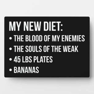 Plaque Photo Amusant Humour d'entraînement de nouveauté - Mon n