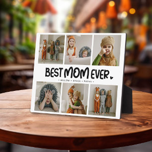 Plaque Photo Amusant Moderne 'MEILLEUR MOM JAMAIS' 6 Photo