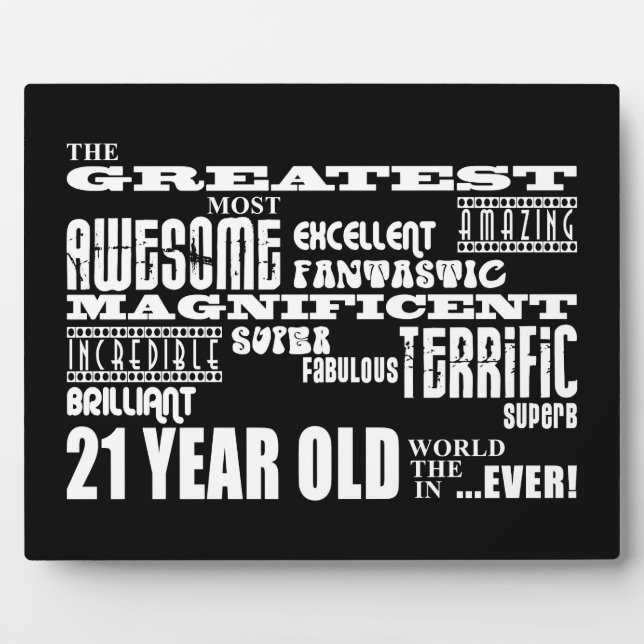 Plaque Photo Amusement cool 21e fête d'anniversaire Plus grand  (Devant)