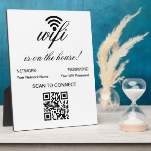 Plaque Photo Analyse Internet Wi-Fi de code QR personnalisée po