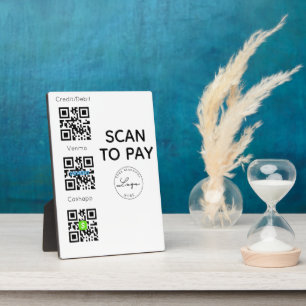 Plaque Photo Analyser pour payer le logo du code QR Signal sans