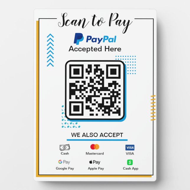 Plaque Photo Analyser pour payer le panneau Entreprise | Paieme (Devant)