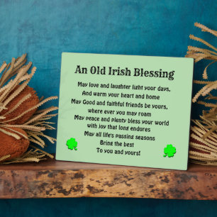 PLAQUE PHOTO ANCIENNE BÉNÉDICTION IRLANDAISE