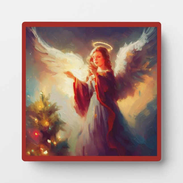 Plaque Photo Ange de Noël 3 (Devant)