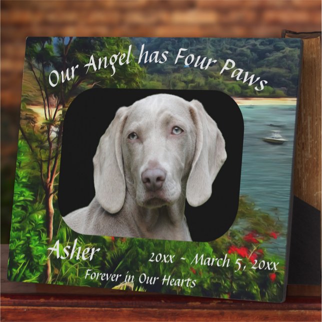 Plaque Photo Ange du Mémorial pour Animal de Compagnie avec Qua (Créateur téléchargé)
