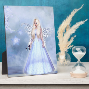 Plaque Photo Ange femelle en bleu