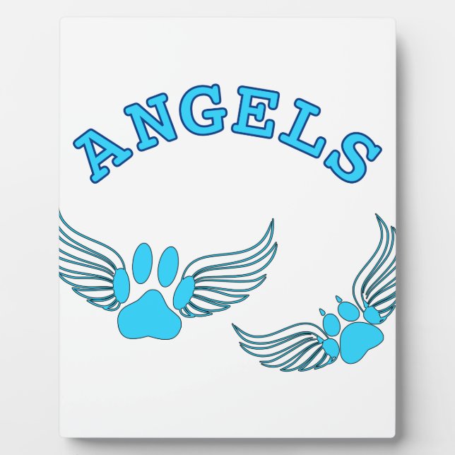 Plaque Photo Angel Pis Animaux En Bleu (Devant)