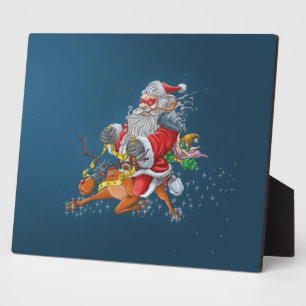 Plaque Photo Angry Santa Claus
