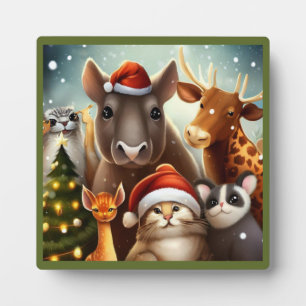 Plaque Photo Animaux de Noël 6