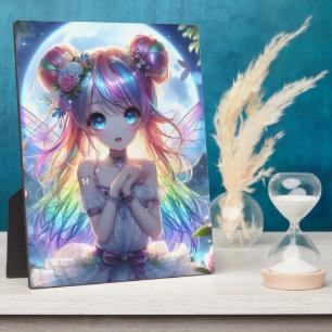 Plaque Photo Anime Girl Arc-en-ciel Chanter Lune Fée
