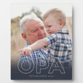 Plaque Photo Année "Opa" Créée | Photo Fête des pères