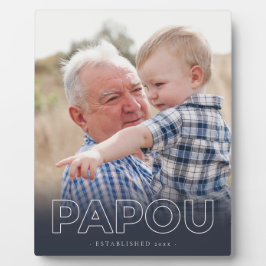 Plaque Photo Année "Papou" | Photo Fête des pères
