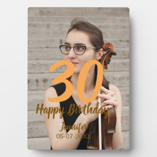 Plaque Photo anniversaire 30 ans ajouter nom date année photo b