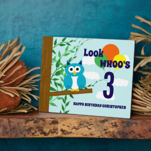 Plaque Photo Anniversaire du hibou