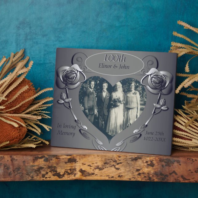 Plaque Photo Anniversaire "En mémoire de" (Côté)
