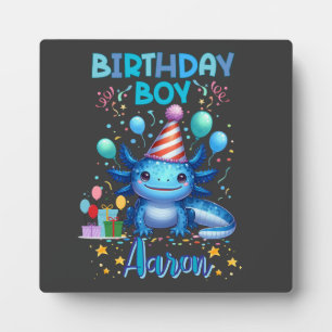 Plaque Photo Anniversaire Garçon Axolotl Vibes Joli Conception