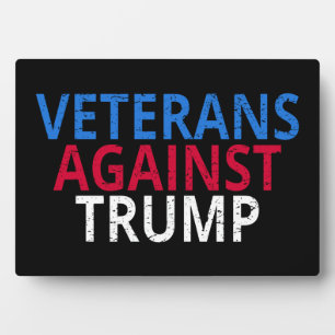 Plaque Photo Anti-Trump - Les vétérans contre Trump