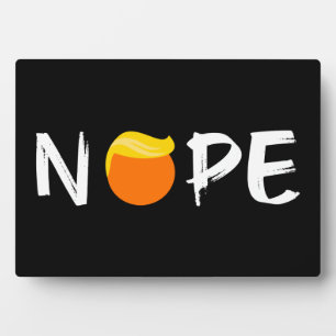 Plaque Photo Anti-Trump - Nope Edition II