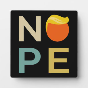 Plaque Photo Anti-Trump - Nope Edition III