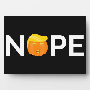 Plaque Photo Anti-Trump - Nope Halloween Edition I