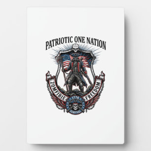Plaque Photo Apocalypse de Zombies Guerrier Patriotique Fou Rou